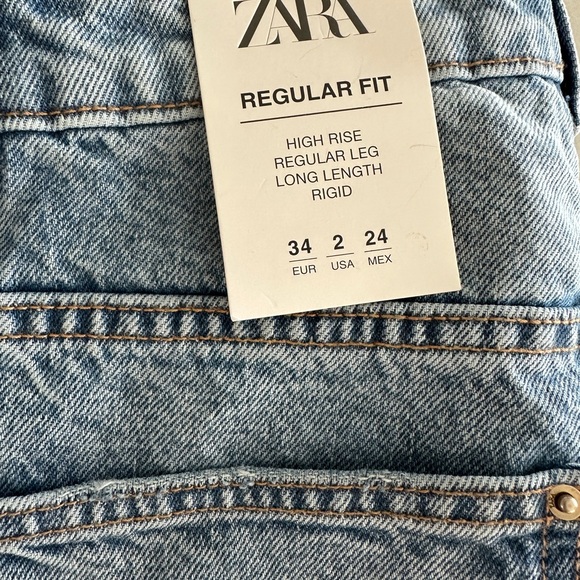 Zara Light Blue Denim Jeans - new with tags - Picture 2 of 6